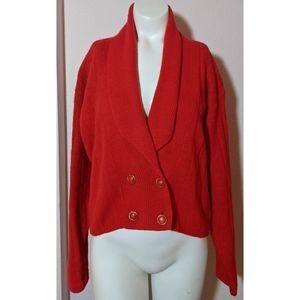 VTG 80s Crop Red Sweater